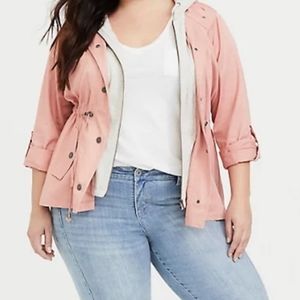 TORRID Size 2 Pink Anorak Jacket